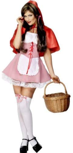 Fever Adult Women's Red Riding Hood Costume, Dress, Attached Underskirt and Cape, Once Upon a Time, Size M, 27043
