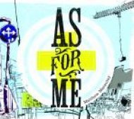 CD cover with stacked text “AS FOR ME” over a sketched cityscape.
