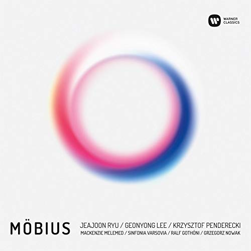 CD cover: abstract pink and blue swirl with composer names listed below.