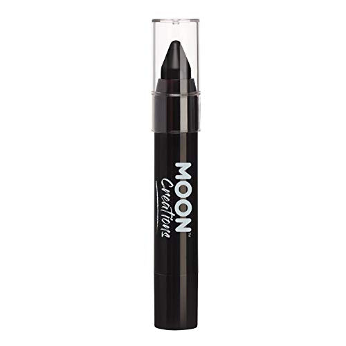 Face Paint Stick / Body Crayon makeup for the Face & Body by Moon Creations - 3.5g - Black