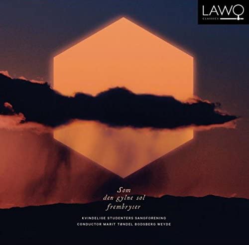 CD cover: orange hexagon shape over dark blue and red clouds.