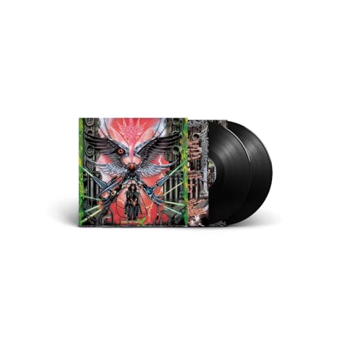 Machine Girl "Psycho Warrior" vinyl record with colorful, detailed cover art.