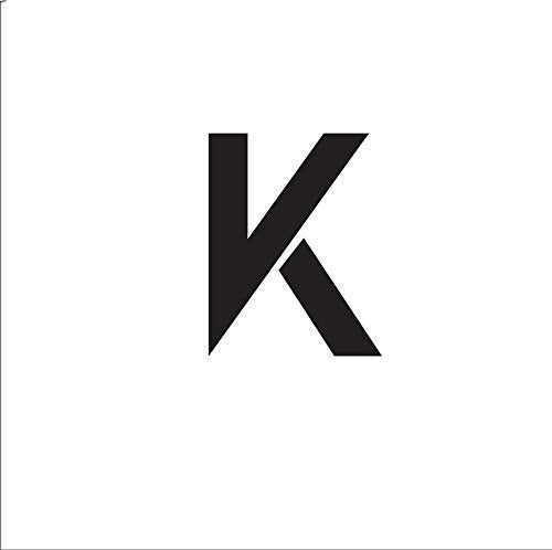 Black, stylized letter "K" centered on a white background.