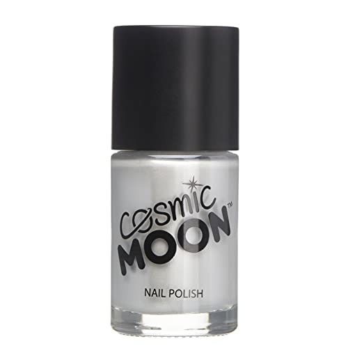 Metallic Nail Polish by Cosmic Moon - Silver - Highly pigmented Nail Varnish - 14ml