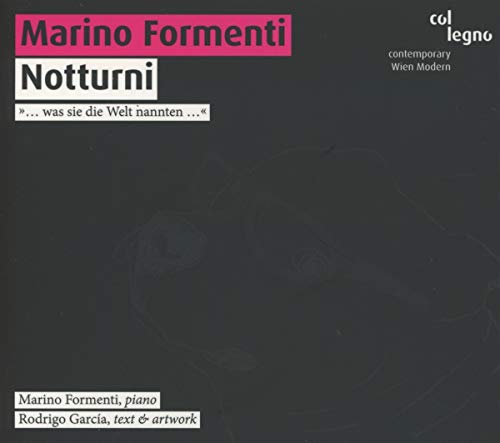 CD cover for Marino Formenti’s “Notturni” with abstract piano image.
