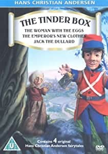 DVD cover for "The Tinder Box" featuring a soldier and an old woman.