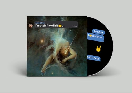Arab Strap CD cover featuring a celestial painting and text message graphics.