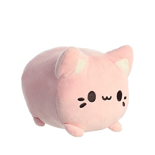 AURORA, 14273, Tasty Peach Strawberry Meowchi, 7In, Eco-friendly soft toy, Pink