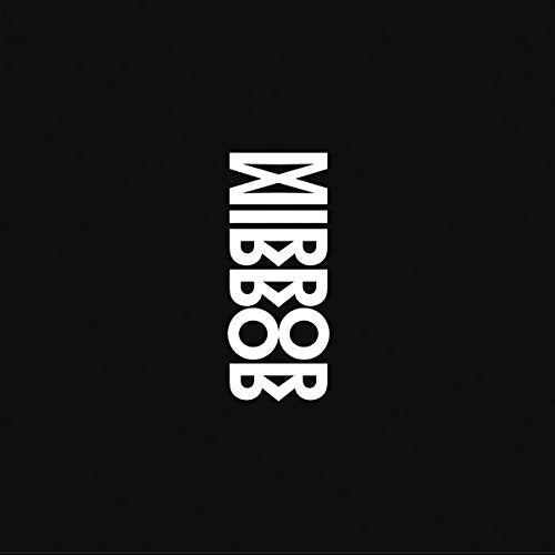 Black background with the word "MIRROR" stacked vertically in white text.
