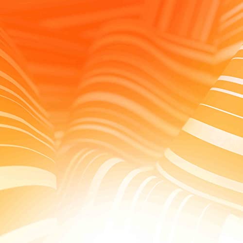 CD cover with abstract orange and white striped, flowing design.