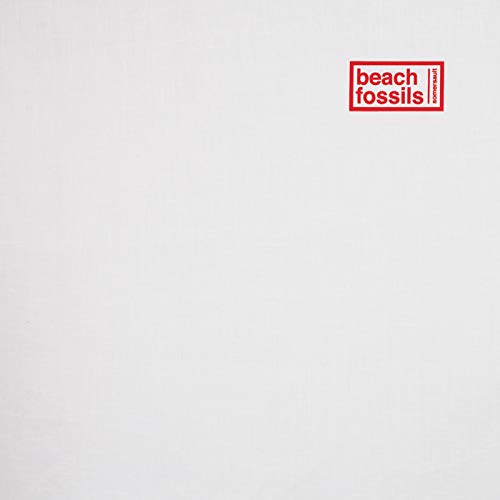 Beach Fossils “Somersault” CD cover: red text on a white background.