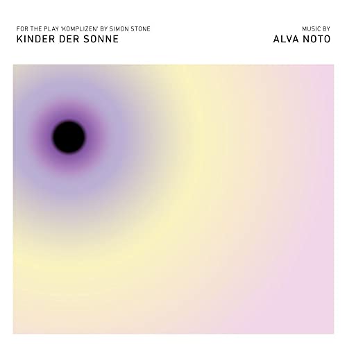 CD cover for Alva Noto’s “Kinder Der Sonne” with abstract colorful design.