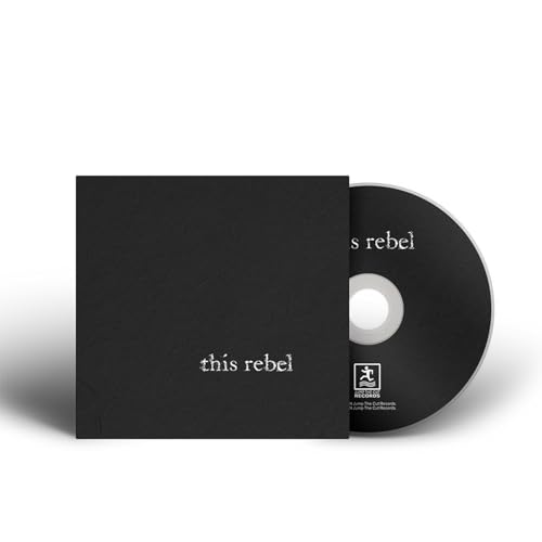 Black CD case and disc with white text “this rebel”.