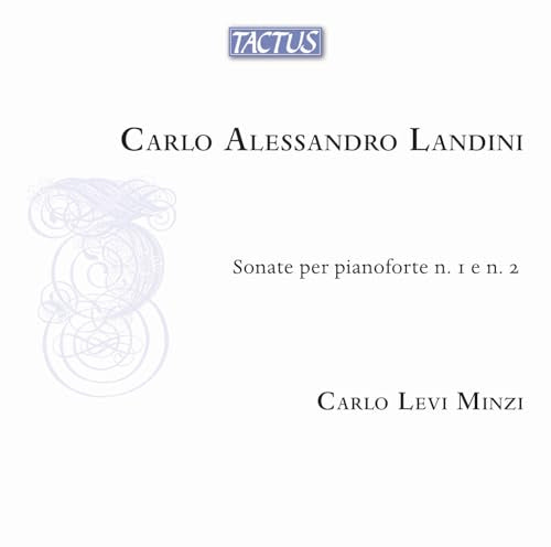 CD cover for Landini’s Piano Sonatas 1 & 2, with ornate design.