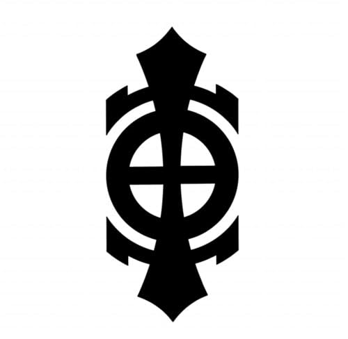 Black Celtic cross symbol on a white background.