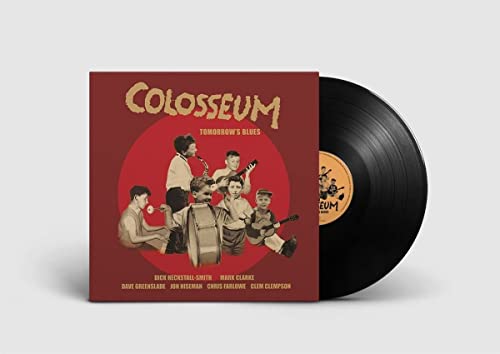 Colosseum album cover with band photo and black vinyl record.
