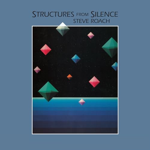 Album cover for Steve Roach’s “Structures From Silence” with geometric shapes.