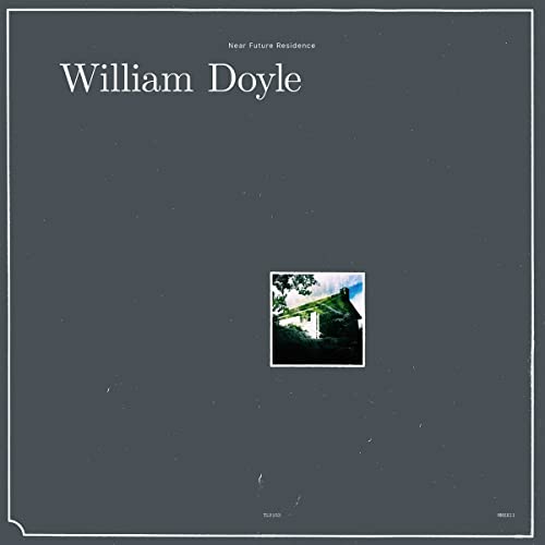 Dark gray vinyl record cover with a small photo of a house.