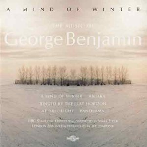 CD cover for George Benjamin’s “A Mind of Winter” with a winter landscape.