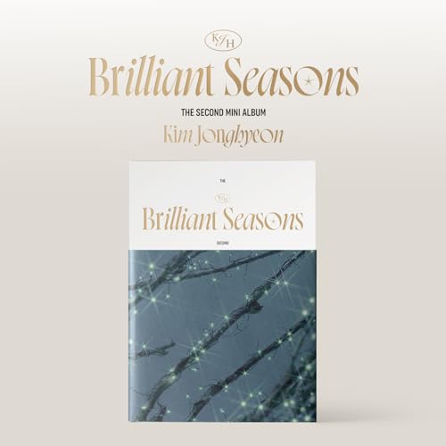 Kim Jong Hyeon Brilliant Seasons album cover with text and tree branches with lights.