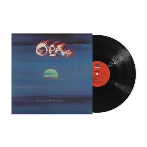 āOpa - Goldenwingsā vinyl record with blue cover and fiery logo.