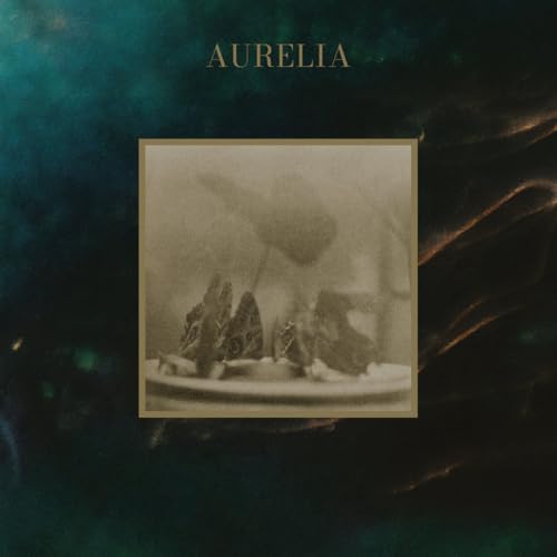 CD cover for “Aurelia” featuring a sepia-toned, textured landscape.