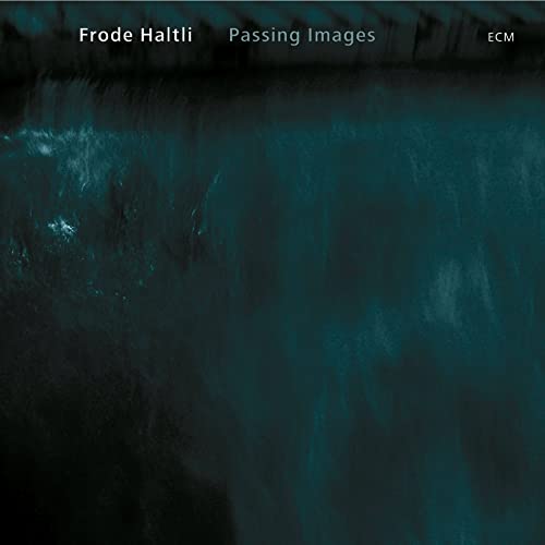 CD cover for Frode Haltli & Arve Henriksenās āPassing Images,ā abstract blue tones.