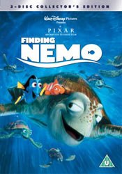 Finding Nemo DVD cover featuring Nemo, Dory, and Crush the turtle.