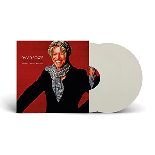 David Bowie vinyl record featuring a portrait of the musician.