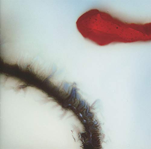 CD cover with abstract red and black brushstrokes on white.