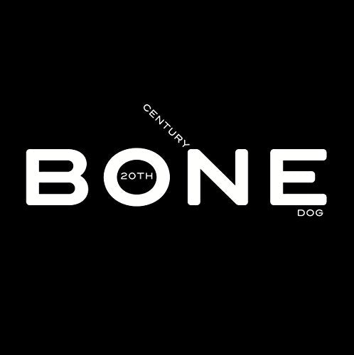 Black background with white text reading "Bone 20th Century Dog".