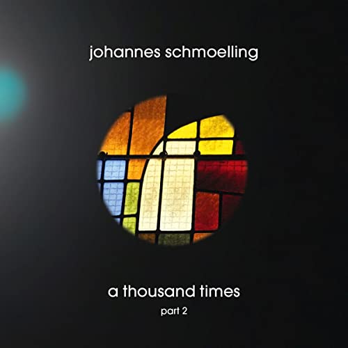 CD cover with stained glass window design and text “Johannes Schmoelling”.
