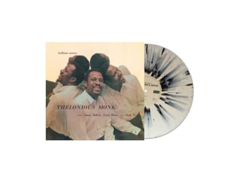 Thelonious Monk “Brilliant Corners” vinyl record with white and black splatter.