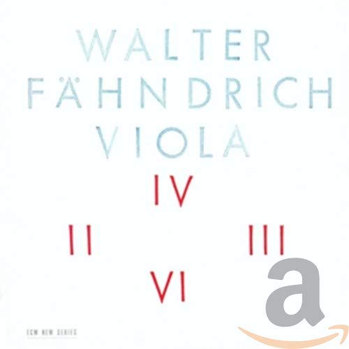 Walter Fahndrich Viola vinyl record cover with Roman numerals and Amazon logo.