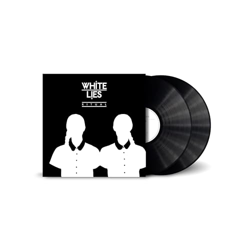 Black vinyl record with white album cover featuring two silhouetted figures.