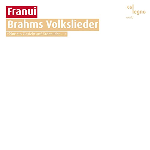 CD cover for Franui’s “Brahms Volkslieder” with gold text on white.