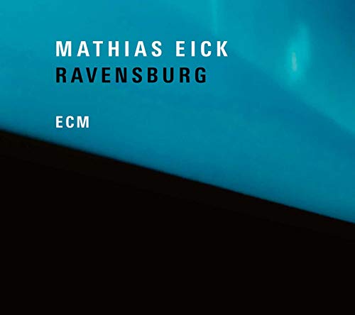 CD cover for Mathias Eick’s “Ravensburg” album, blue and black design.