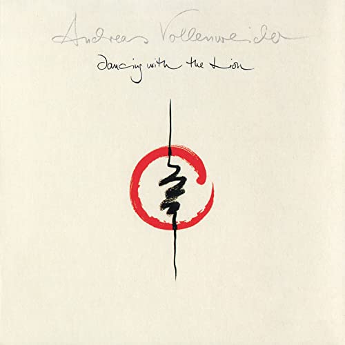 Album cover: red circle with black line, handwritten title above.