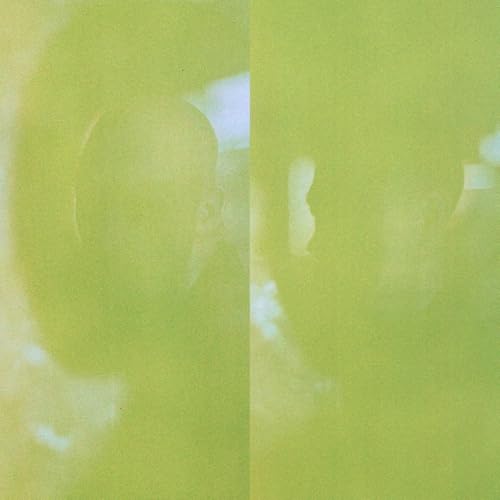 Green and white abstract CD cover with blurred face silhouettes.