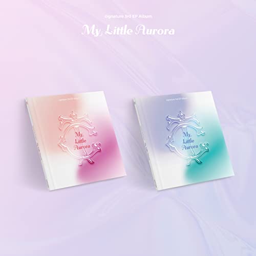 Cignature's "My Little Aurora" CD album, showing two pastel-colored covers.