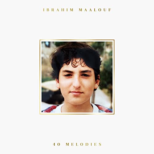 CD cover for Ibrahim Maalouf’s “40 Melodies” featuring a young boy’s portrait.