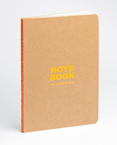 Kraft and Orange A5 Notebook : Lined Paper