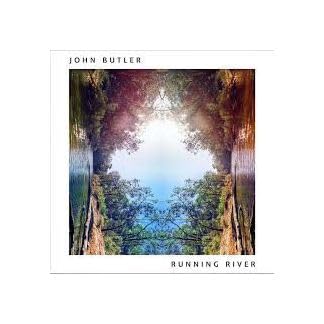 CD cover for John Butler’s “Running River” with a forest scene.