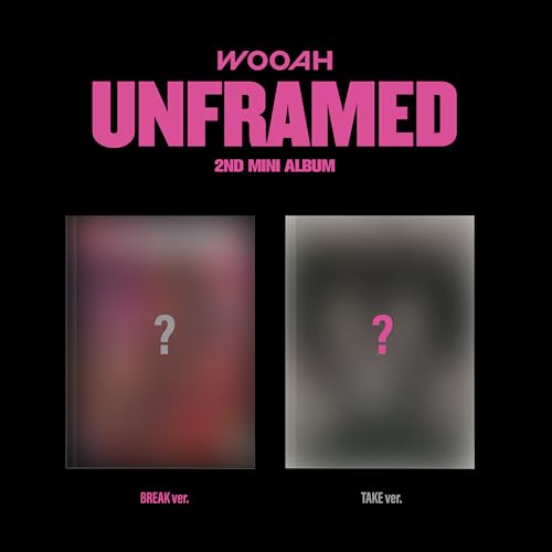 Wooah “Unframed” CD album cover with two blurred, question-marked versions.