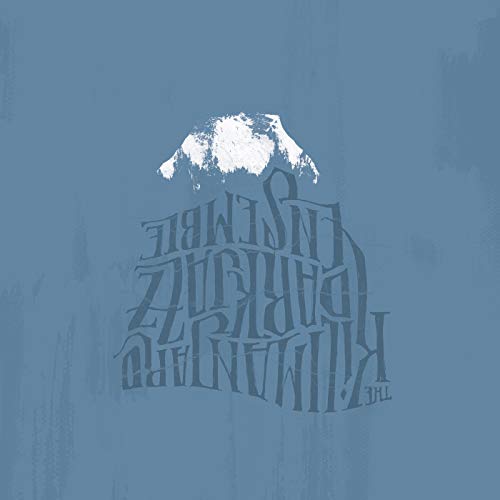 Blue album cover with a white mountain and dark text design.