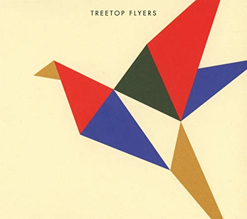CD cover with geometric bird design in red, blue, and gold.