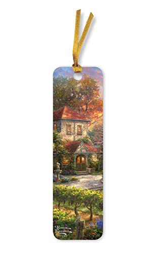 Bookmark featuring a warmly lit, idyllic country house painting.