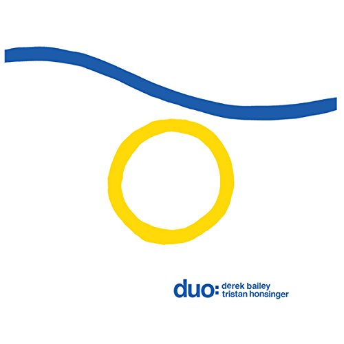 Album cover with a blue wavy line, a yellow circle, and text on white.