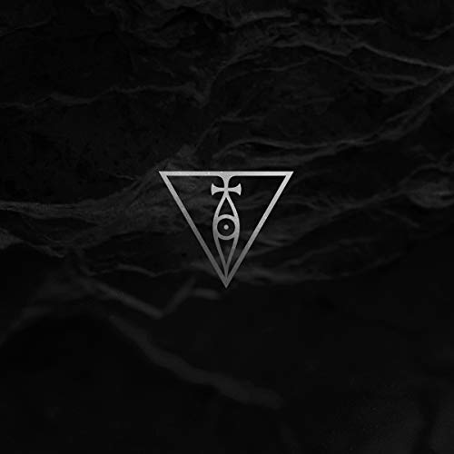 Black album cover with a silver triangular design and central eye symbol.