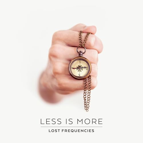 A hand holding a vintage brass pocket watch against a plain white background.